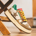 Vintage Style Star-Print Sneakers